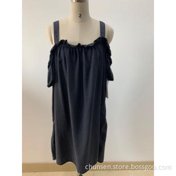 Black Off-The-Shoulder Dress For Ladies